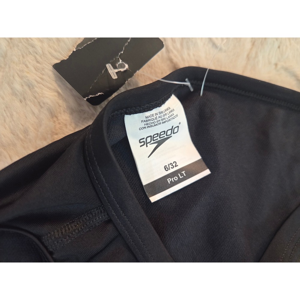 Speedo Pro LT Womens One Piece Swimsuit Black Racerback Training Swim Suit 6/32 - Picture 5 of 5